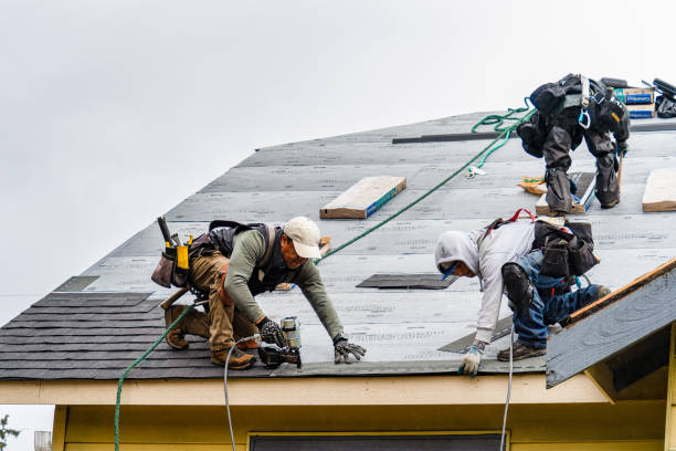 Professional Gutter Installation technician working in Cutler, IN